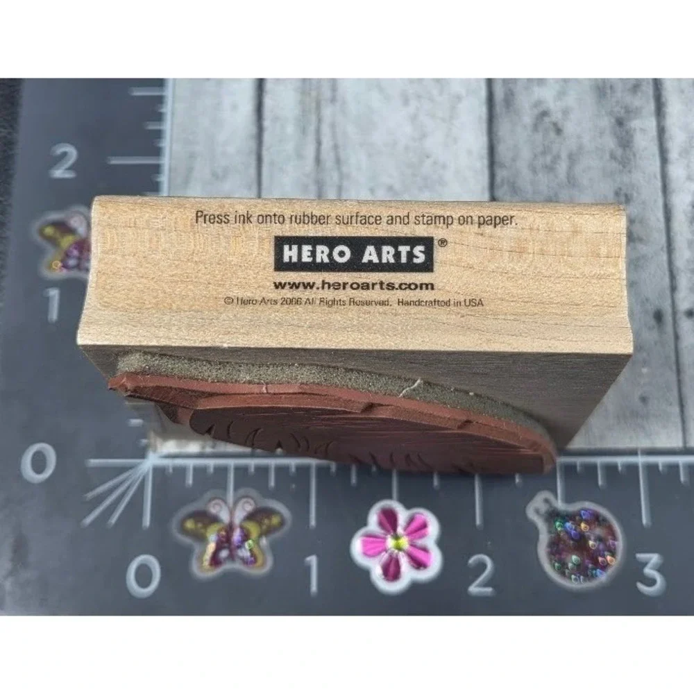 Hero Arts Bold Tropical Leaf E4221 2006 Rubber Stamp Wood #J13
